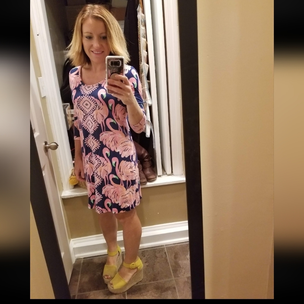 Lilly Pulitzer Pink Flamingo Mini Dress Size S